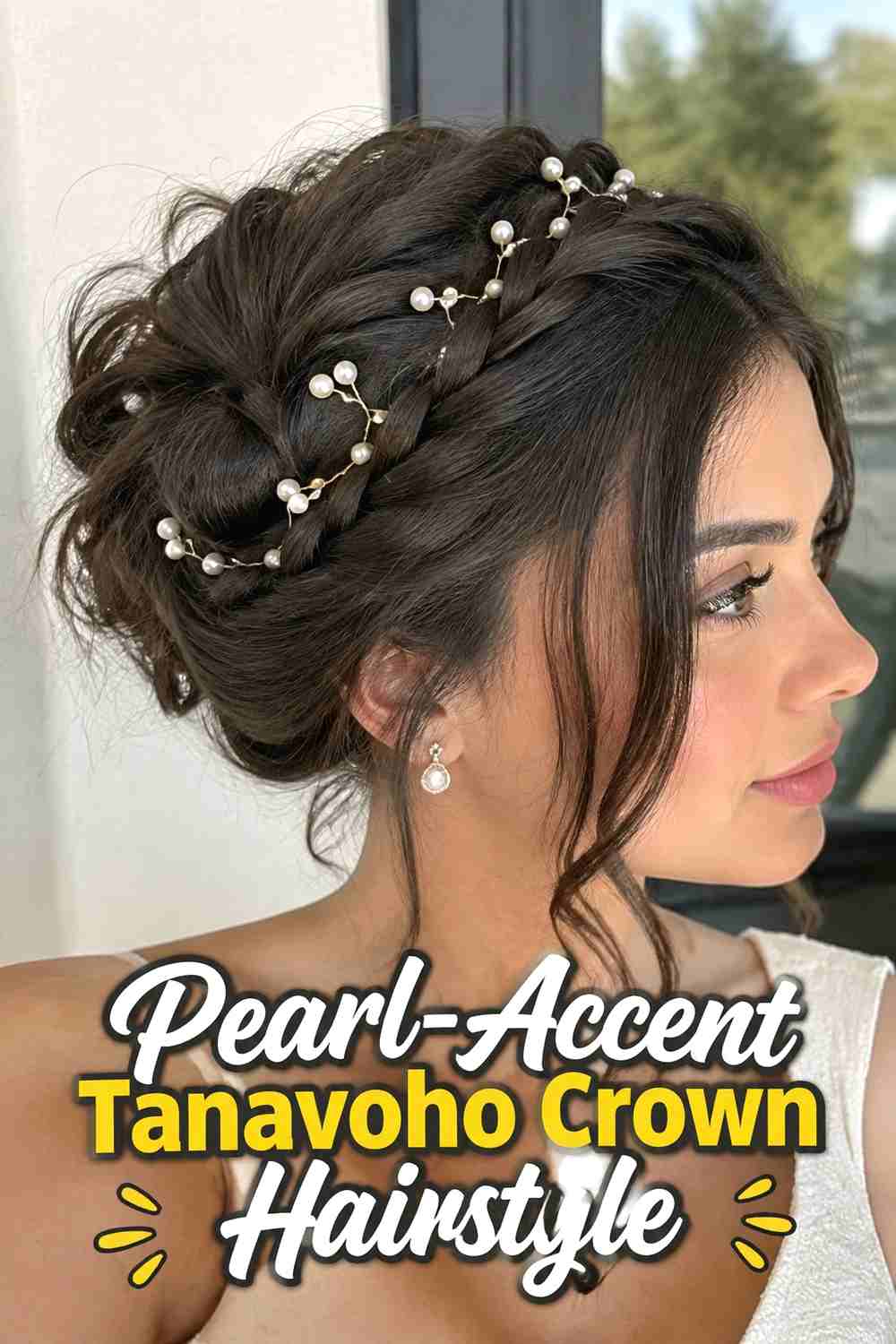 12. Pearl Accent Tanavoho Crown Hairstyle