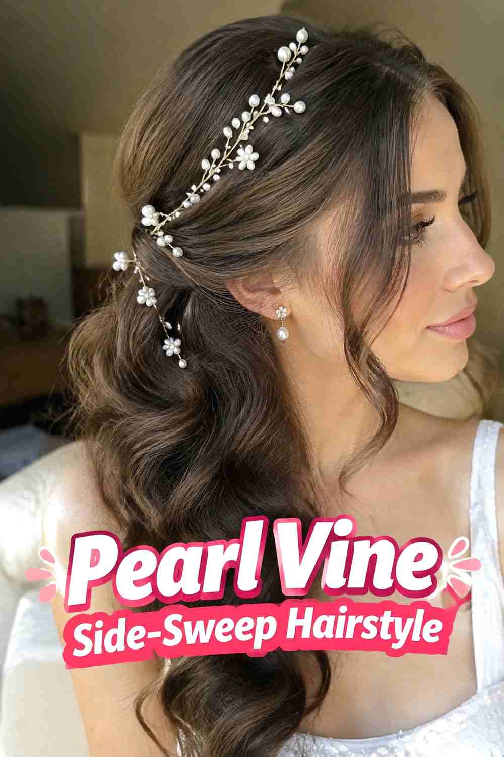 1. Pearl Vine Side Sweep Hairstyle