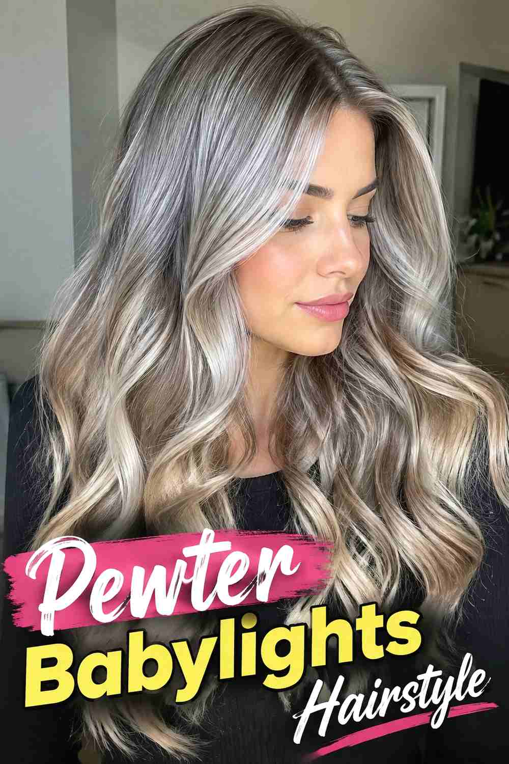 4. Pewter Babylights Hairstyle