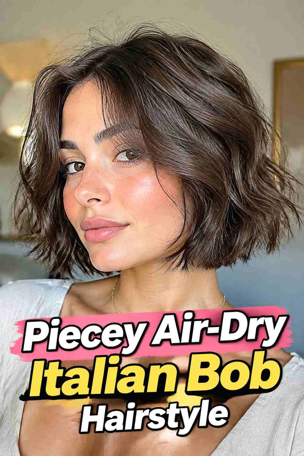 11. Piecey Air Dry Italian Bob Hairstyle