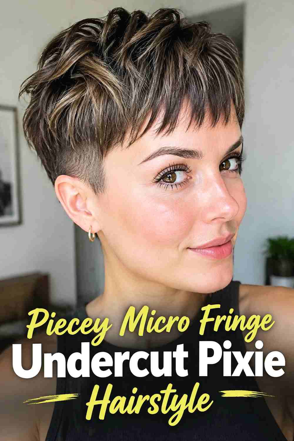 9. Piecey Micro Fringe Undercut Pixie Hairstyle