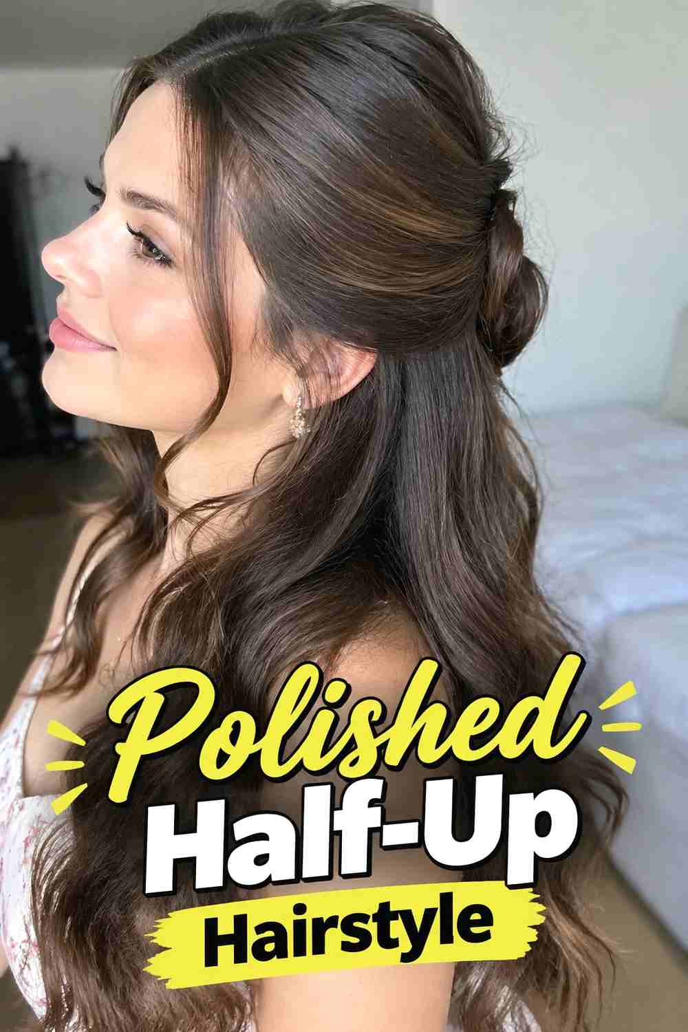 6. Polished Half Up Hairstyle