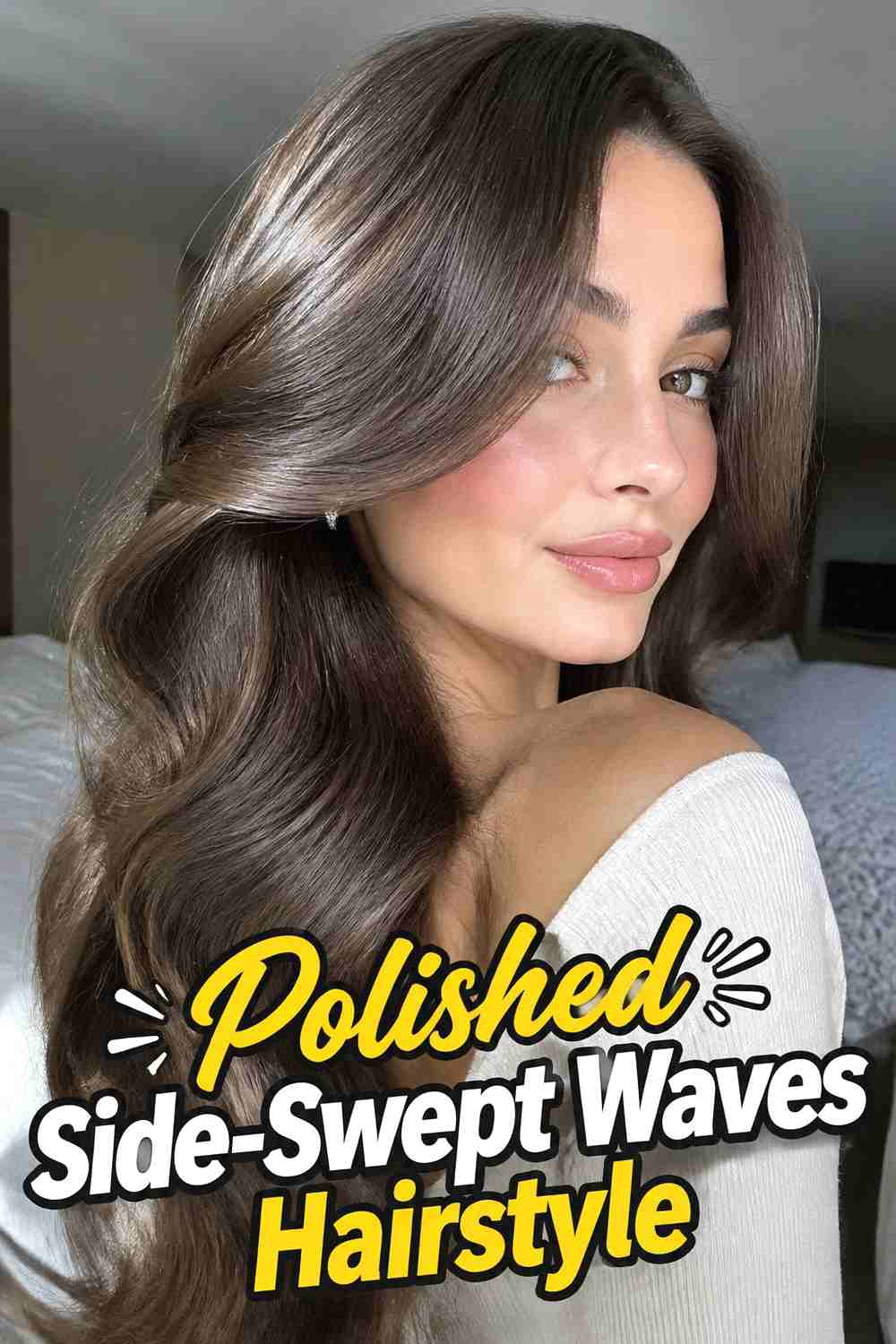 5. Polished Side Swept Waves Hairstyle