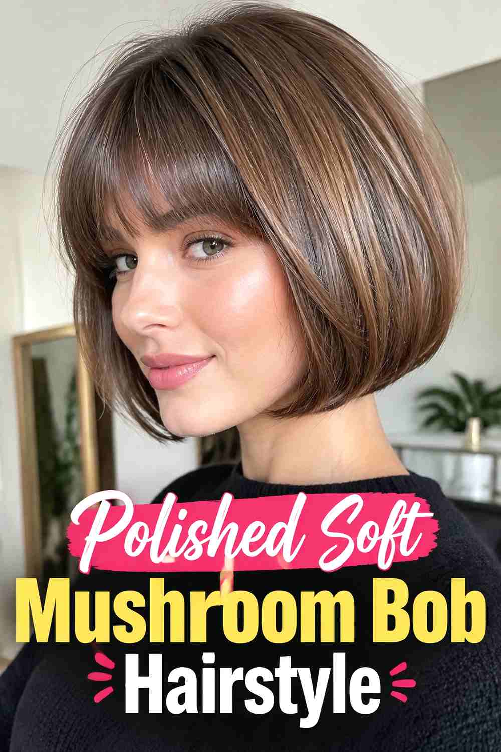 20. Polished Soft Mushroom Bob Hairstyle