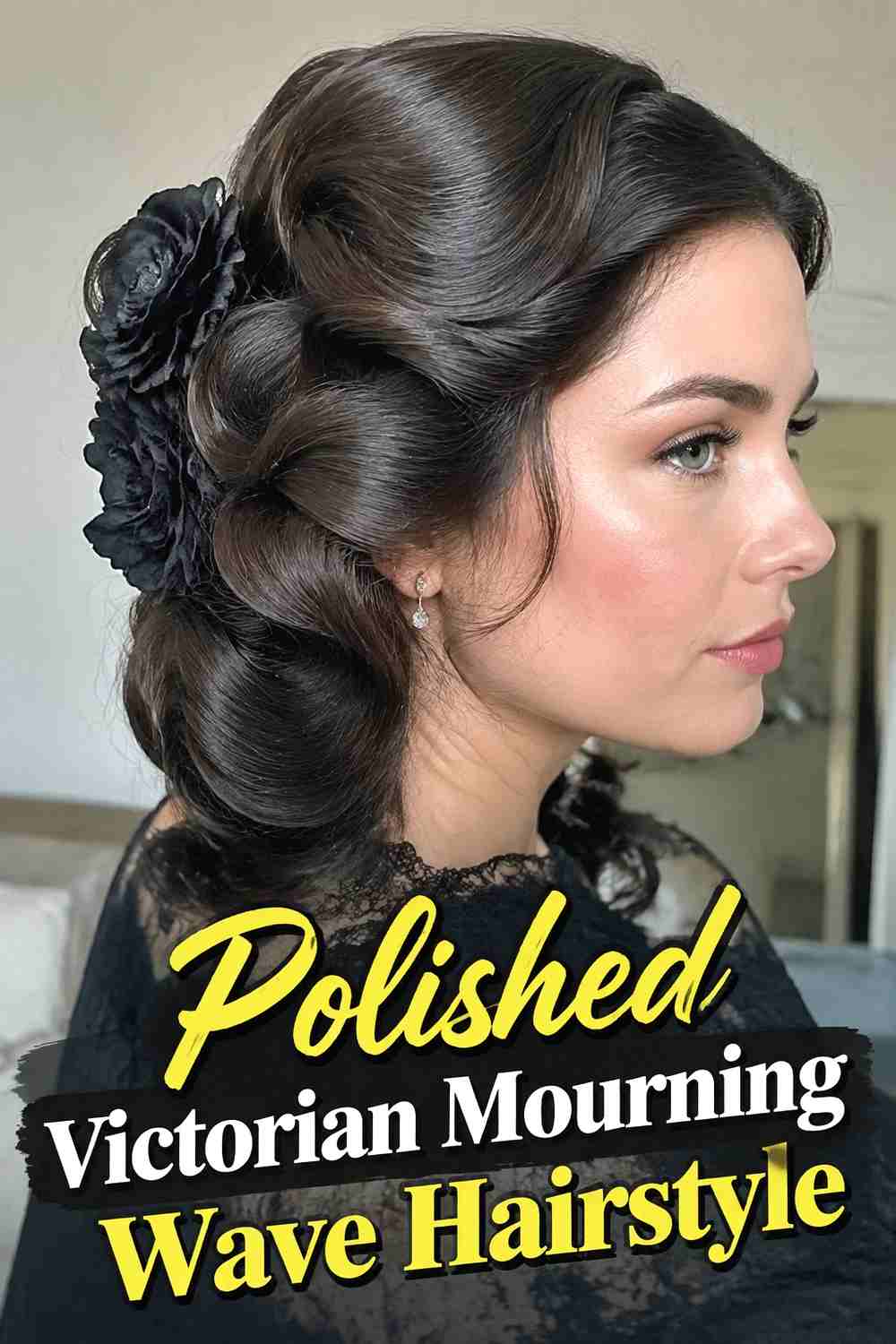 20. Polished Victorian Mourning Wave Hairstyle
