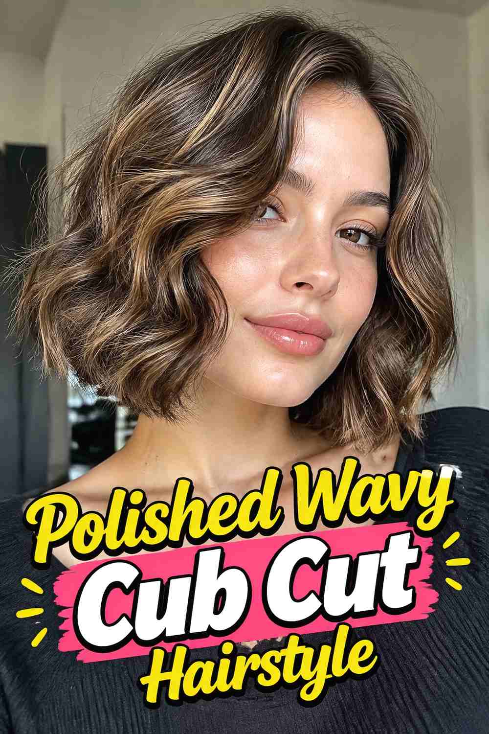 16. Polished Wavy Cub Cut Hairstyle