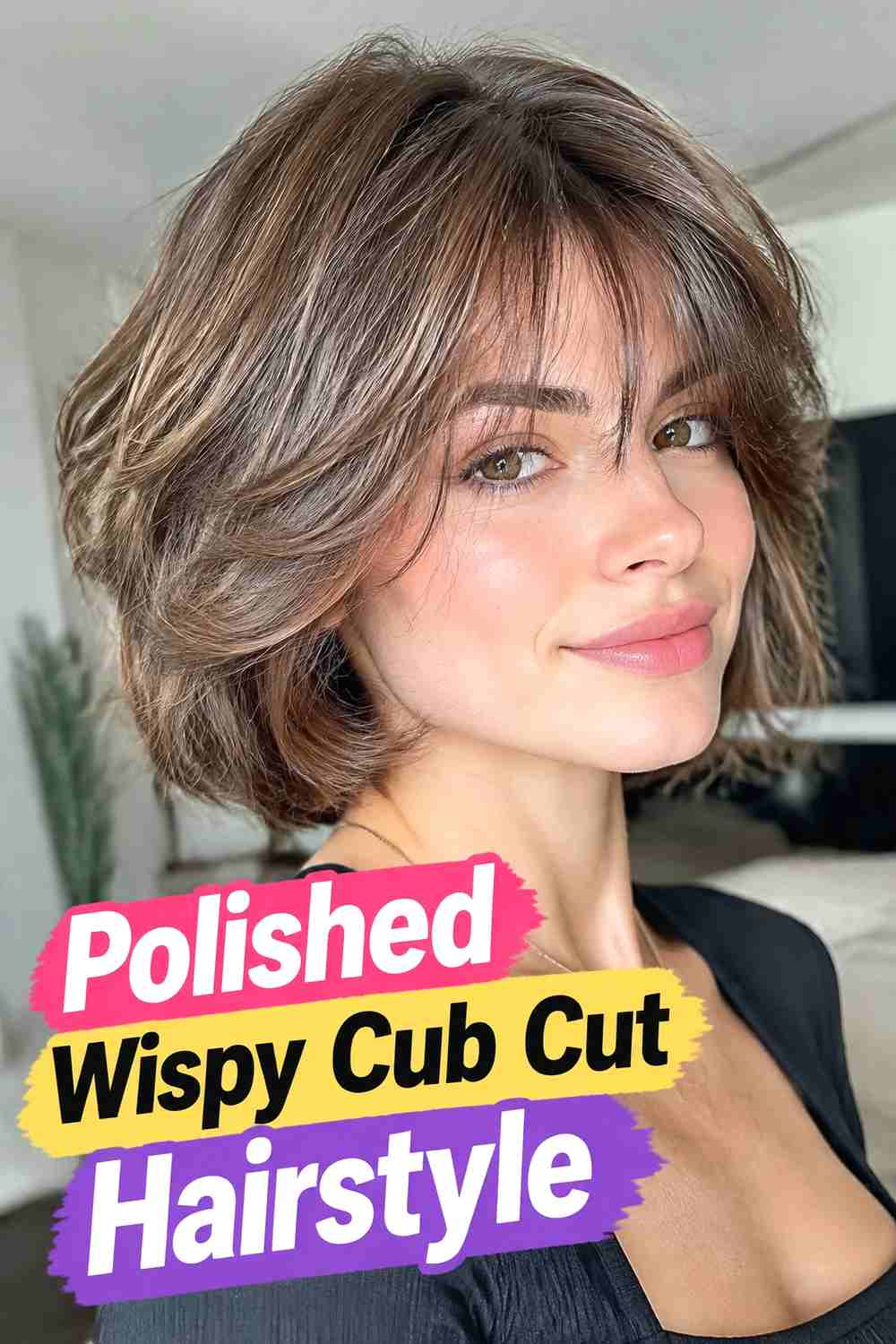20. Polished Wispy Cub Cut Hairstyle
