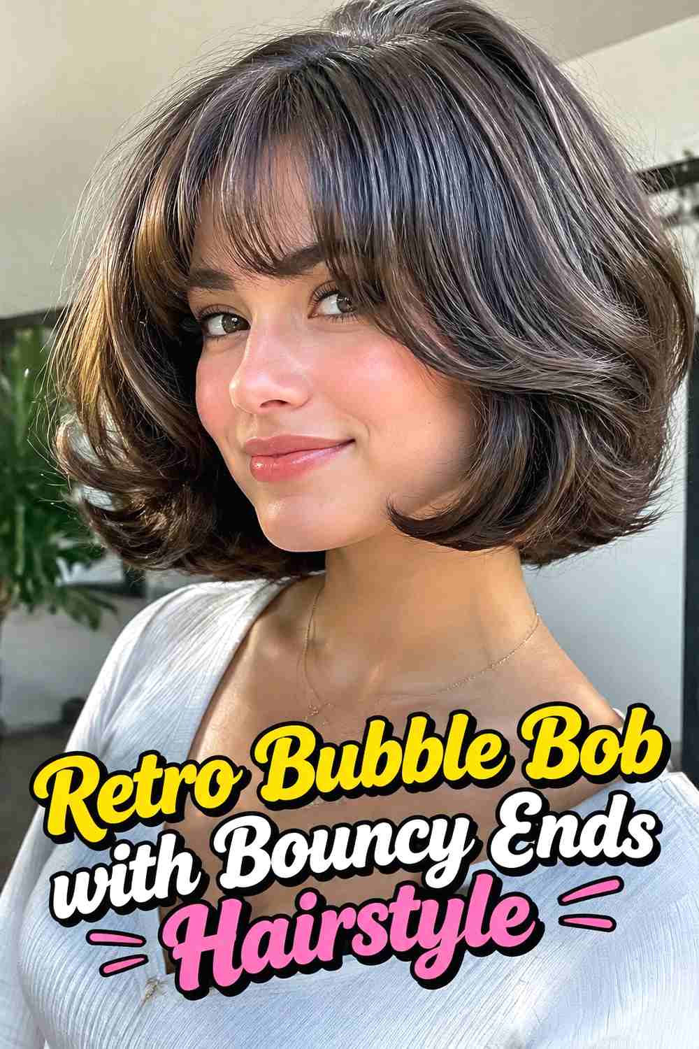 18. Retro Bubble Bob With Bouncy Ends Hairstyle