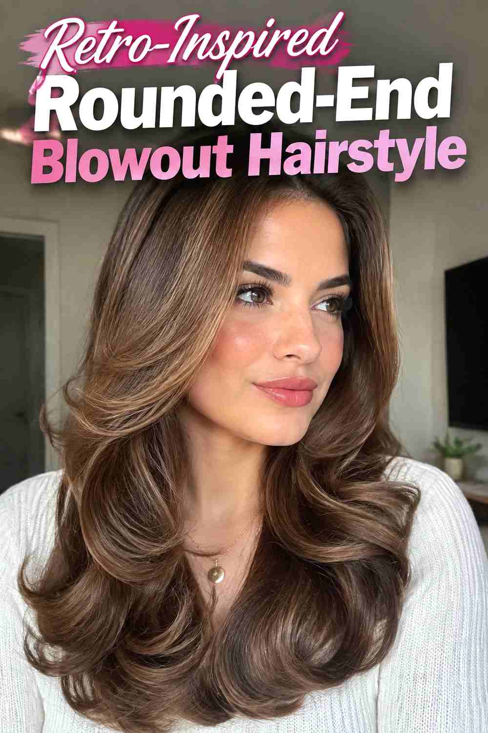 17. Retro Inspired Rounded End Blowout Hairstyle