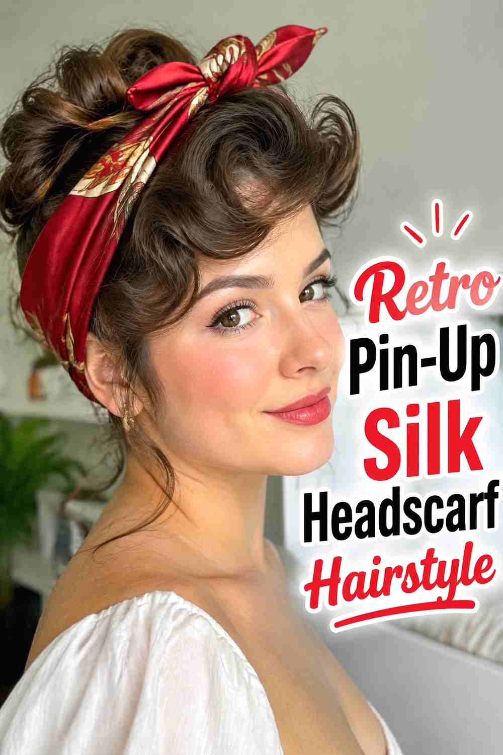 3. Retro Pin Up Silk Headscarf Hairstyle
