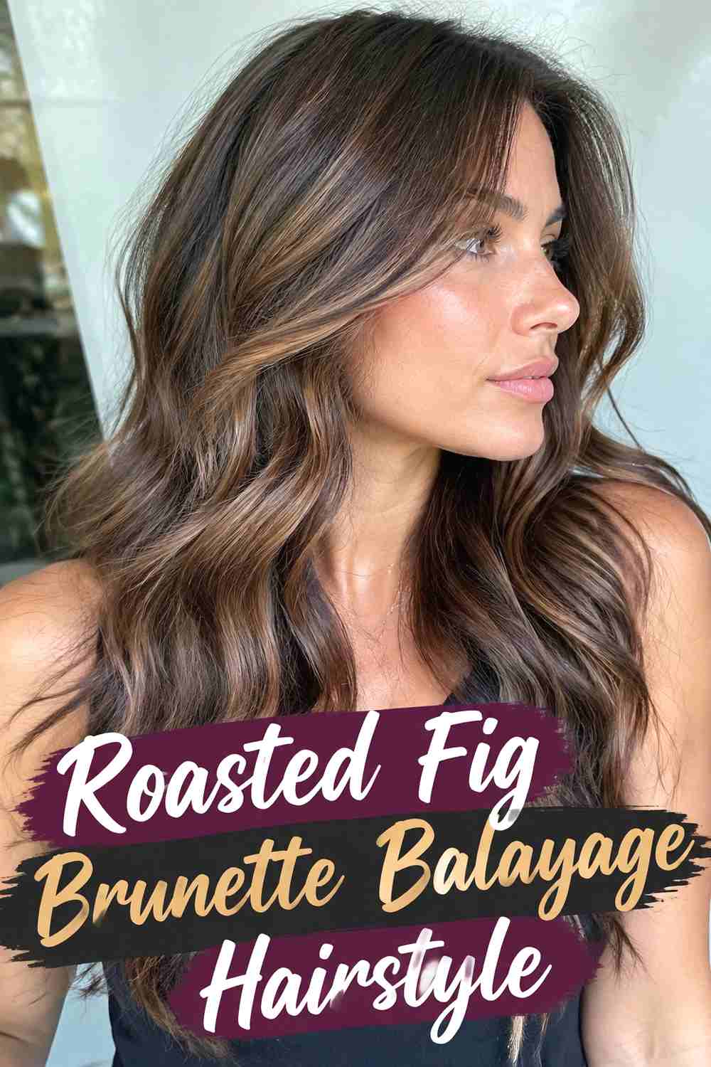 3. Roasted Fig Brunette Balayage Hairstyle