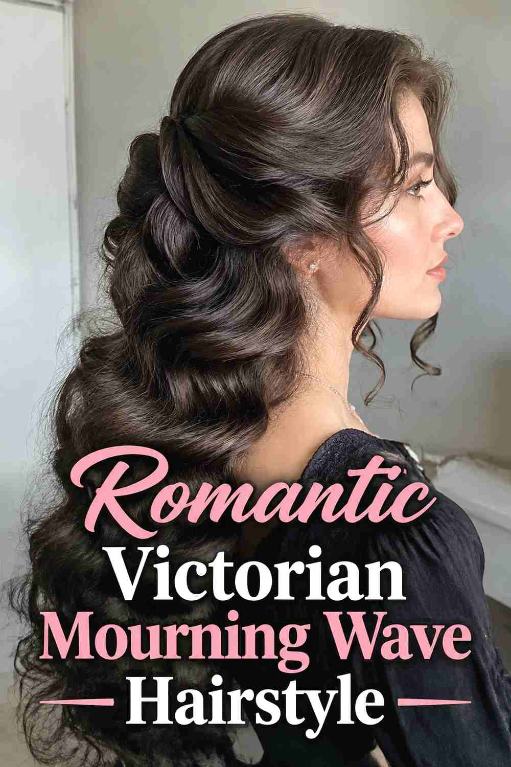 18. Romantic Victorian Mourning Wave Hairstyle