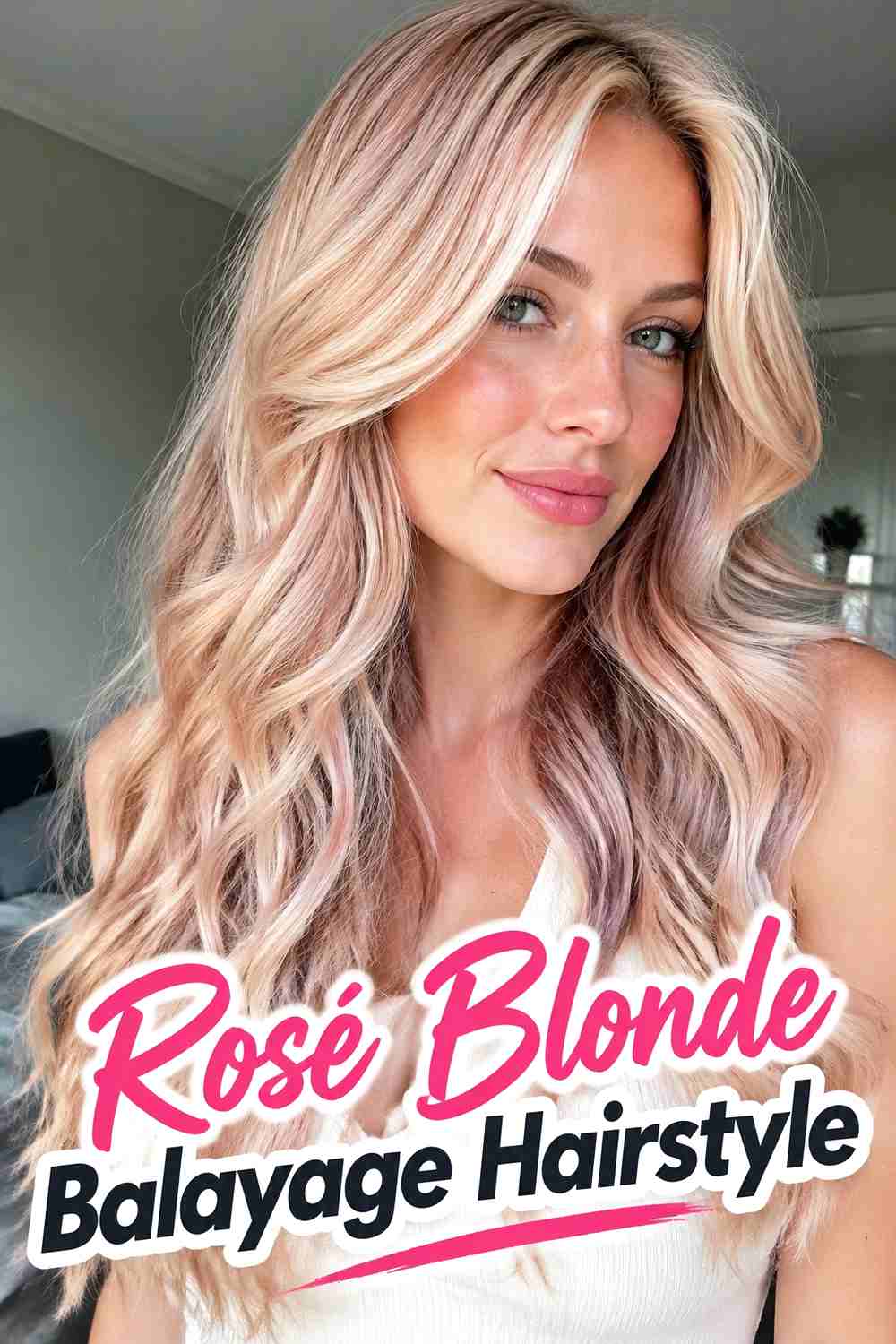 11. Rose Blonde Balayage Hairstyle