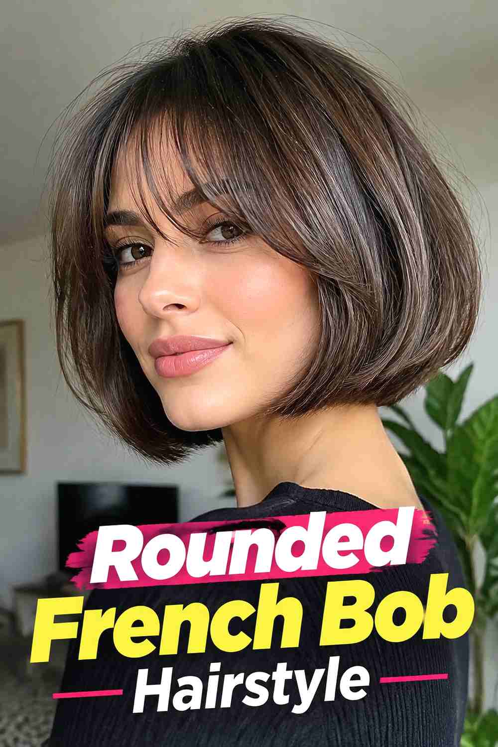 4. Rounded French Bob Hairstyle