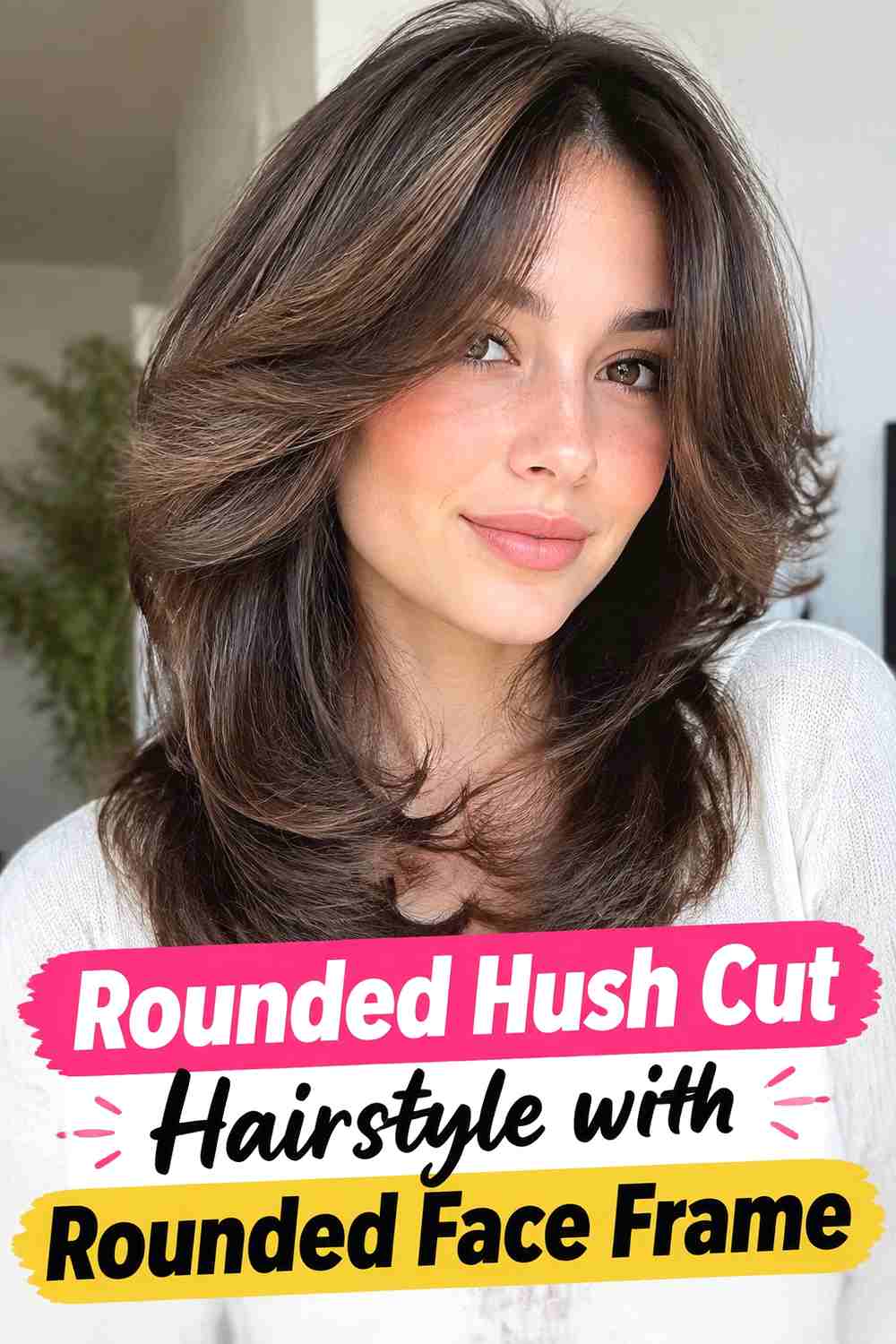 16. Rounded Hush Cut Hairstyle With Rounded Face Frame