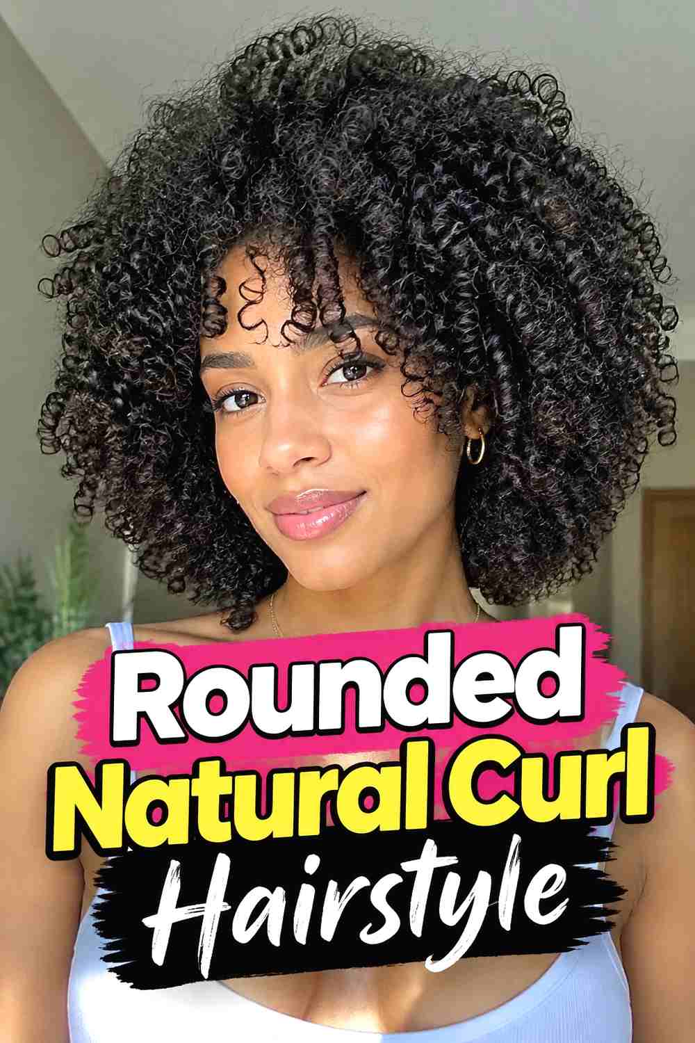 15. Rounded Natural Curl Hairstyle