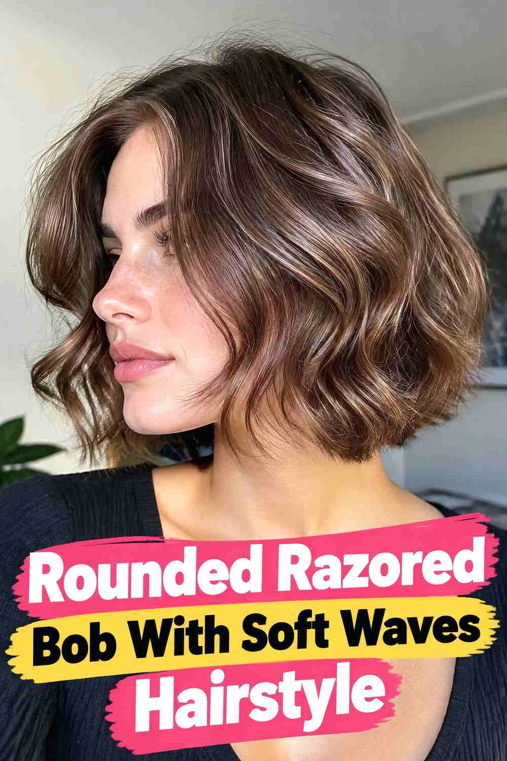 7. Rounded Razored Bob With Soft Waves Hairstyle