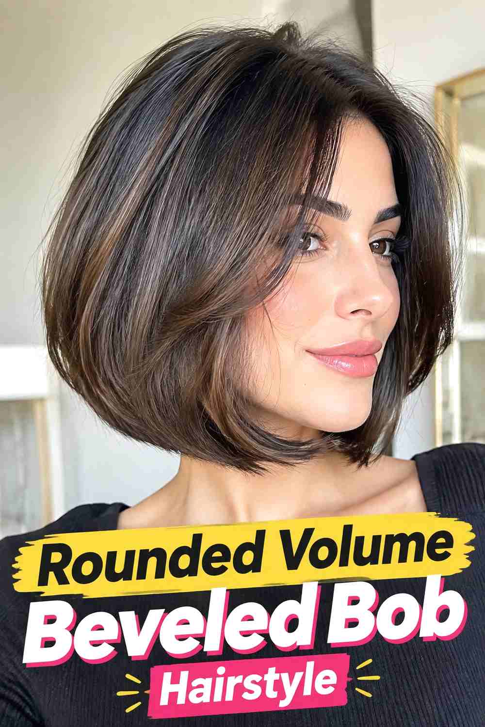 6. Rounded Volume Beveled Bob Hairstyle