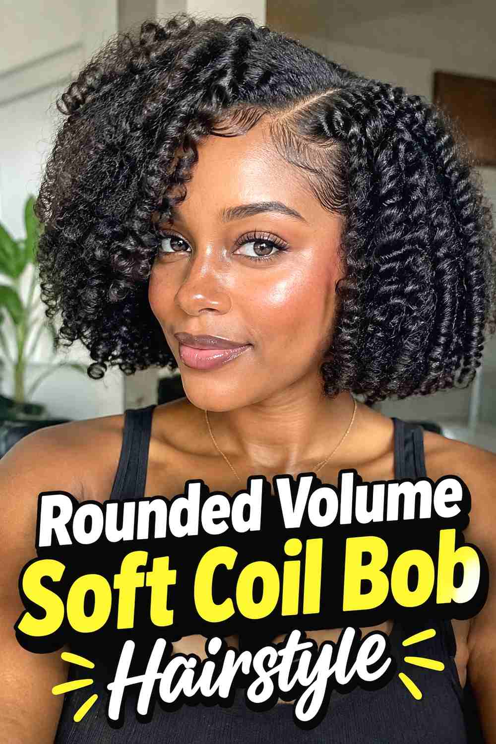 4. Rounded Volume Soft Coil Bob Hairstyle