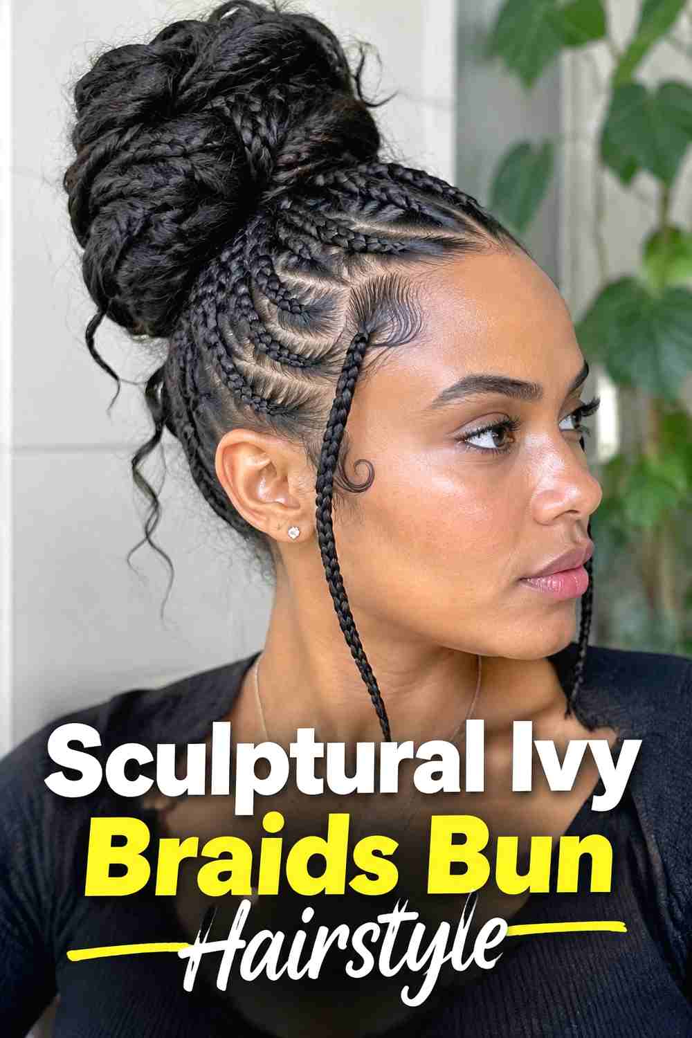 16. Sculptural Ivy Braids Bun Hairstyle