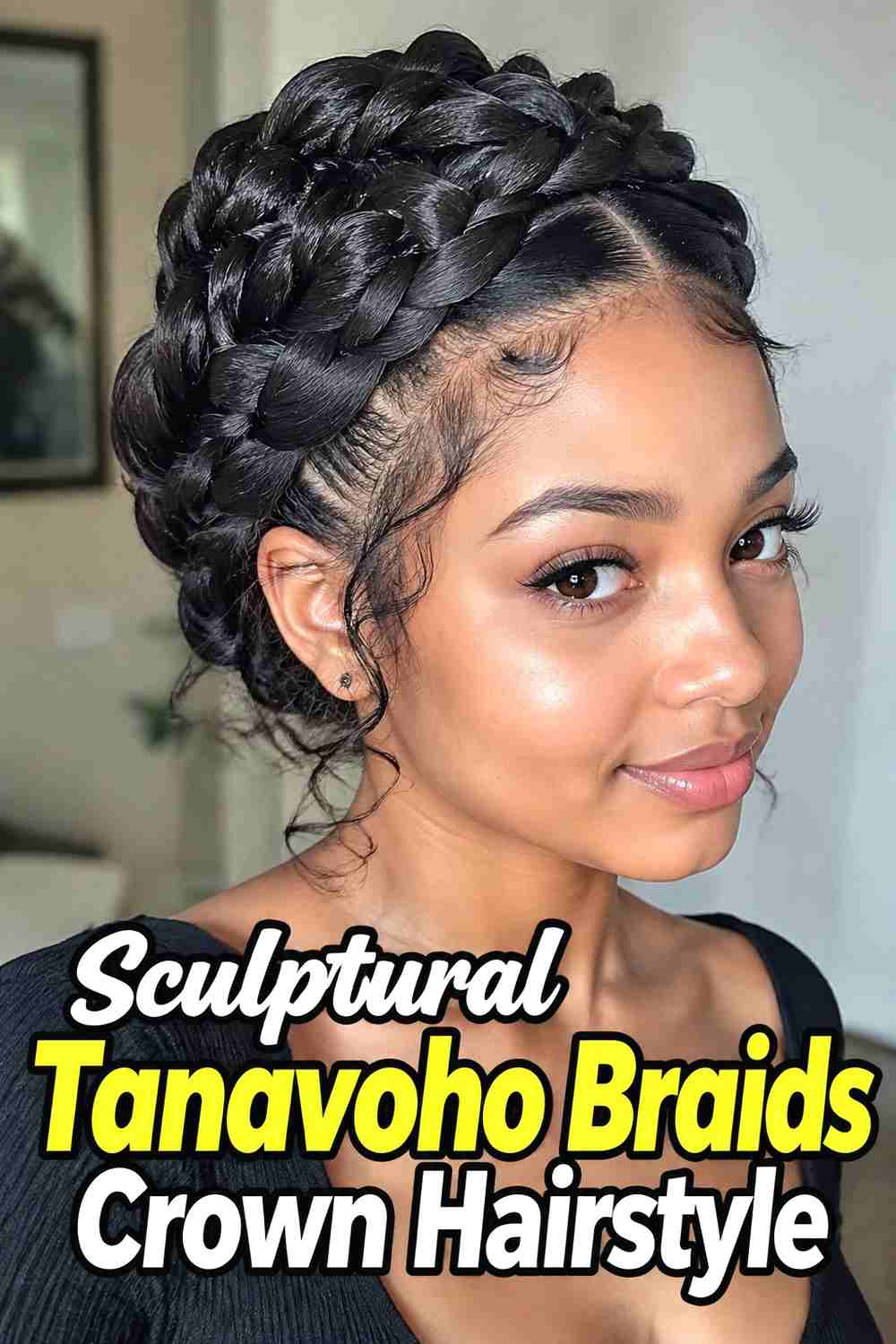 20. Sculptural Tanavoho Braids Crown Hairstyle