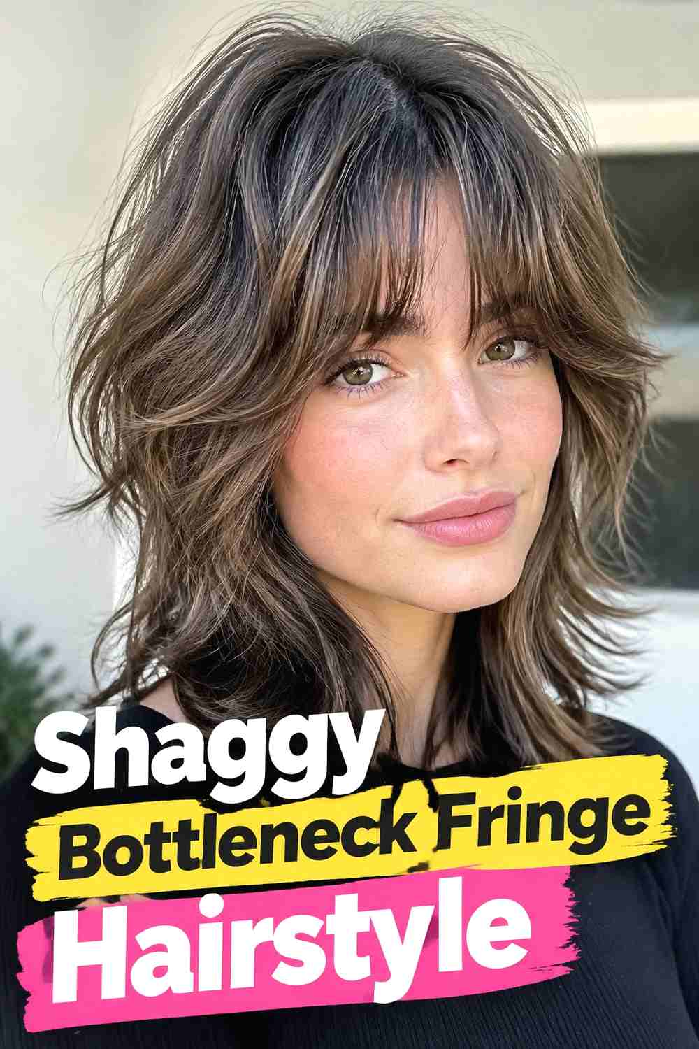 12. Shaggy Bottleneck Fringe Hairstyle