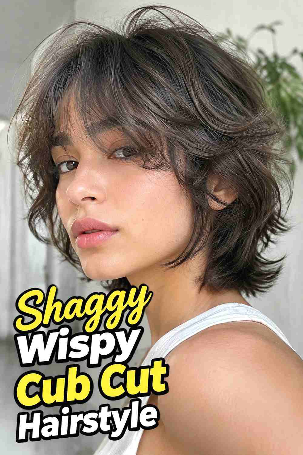 17. Shaggy Wispy Cub Cut Hairstyle