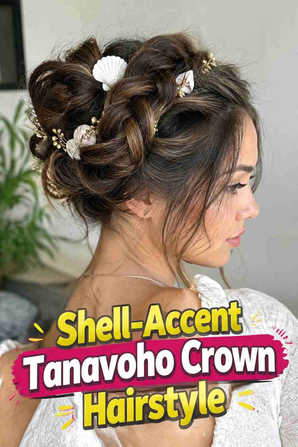 8. Shell Accent Tanavoho Crown Hairstyle
