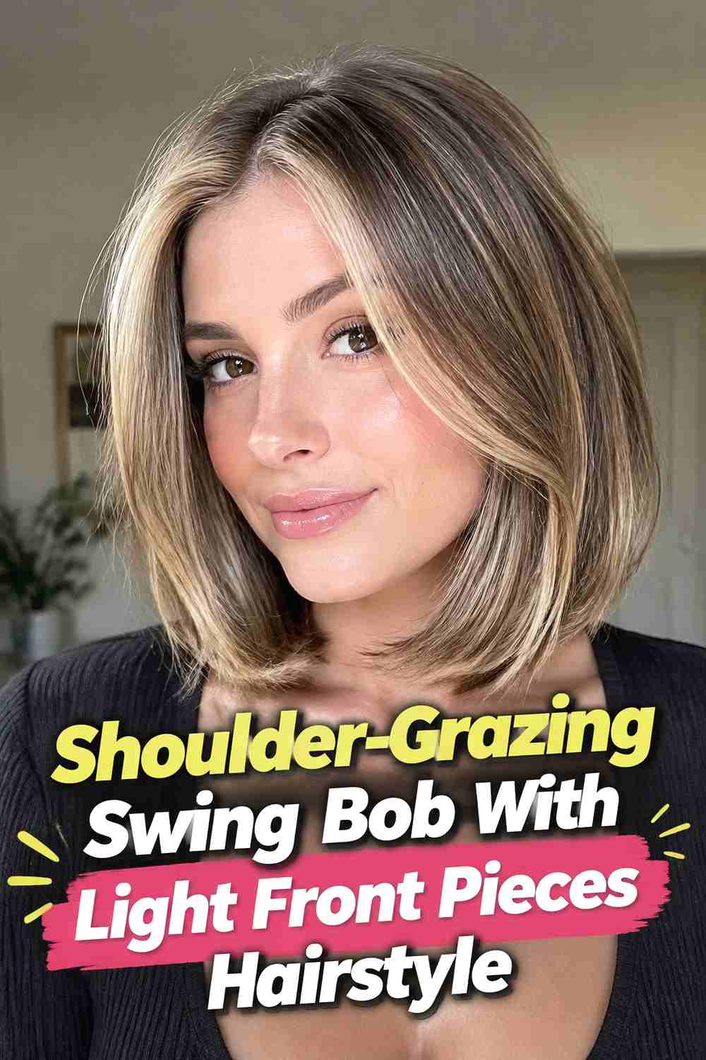 5. Shoulder Grazing Swing Bob With Light Front Pieces Hairstyle
