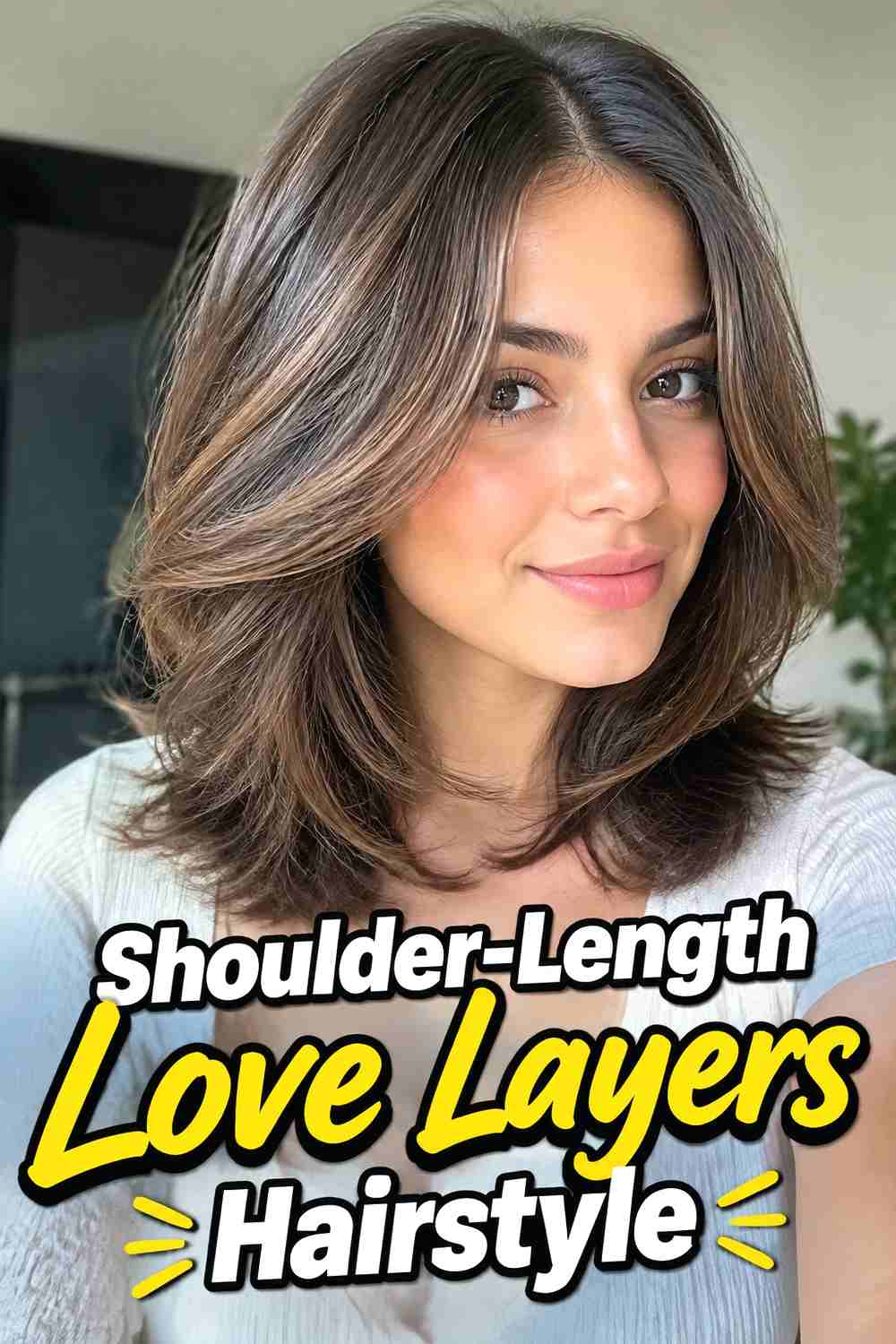 9. Shoulder Length Love Layers Hairstyle