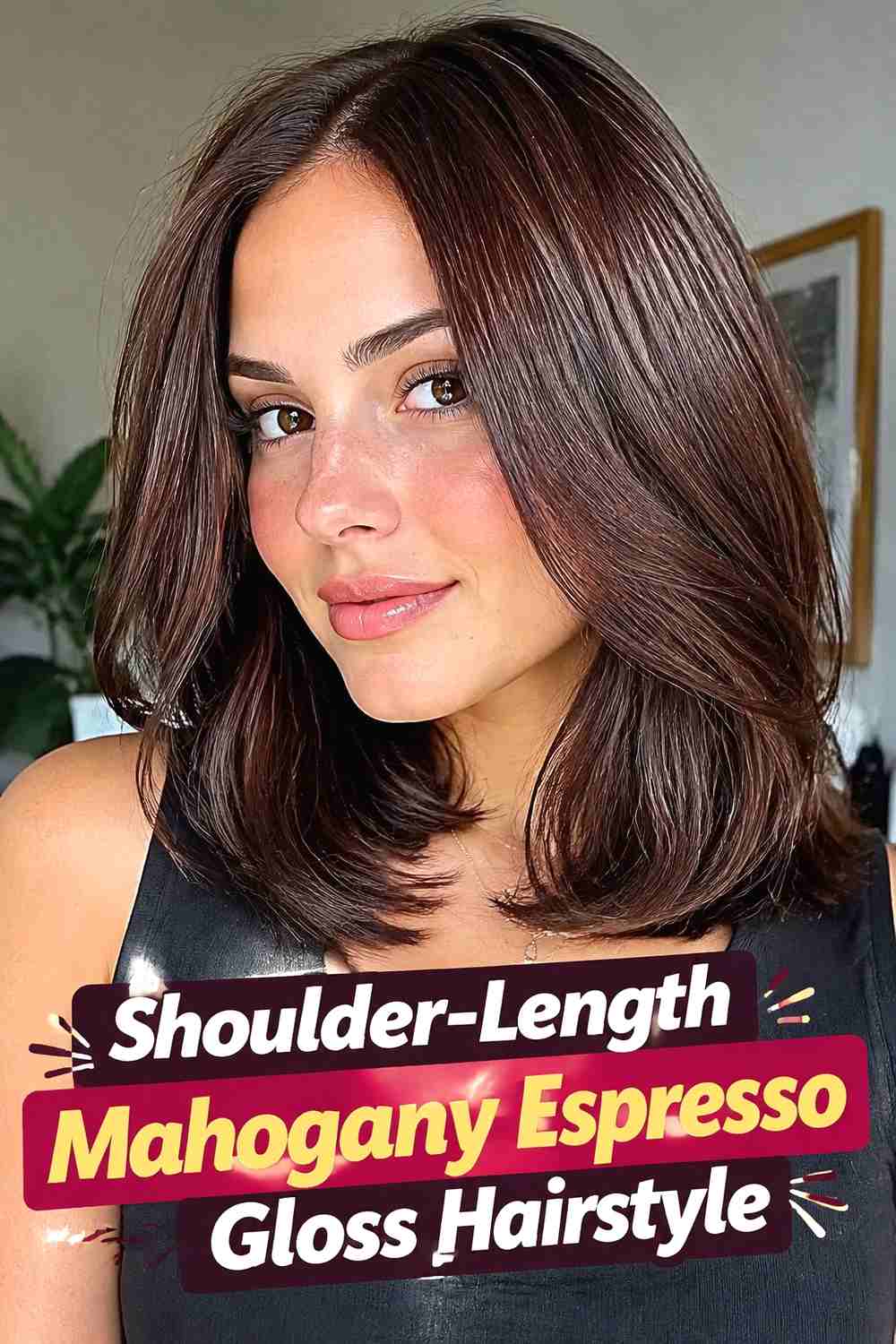10. Shoulder Length Mahogany Espresso Gloss Hairstyle