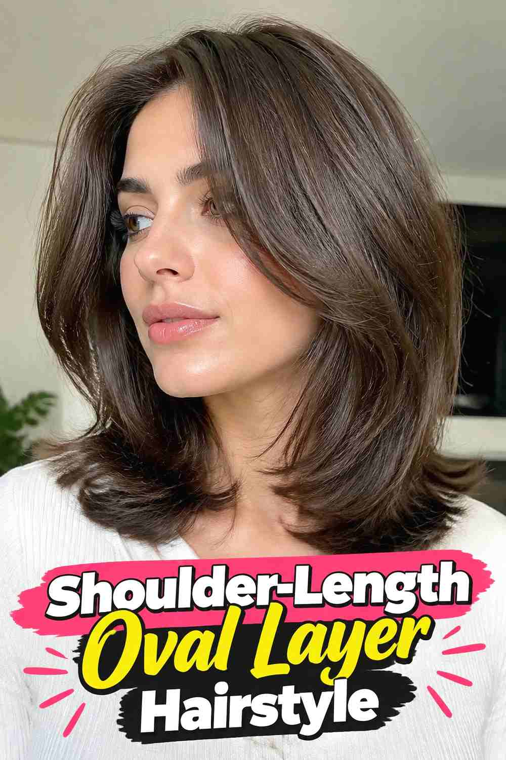 15. Shoulder Length Oval Layer Hairstyle