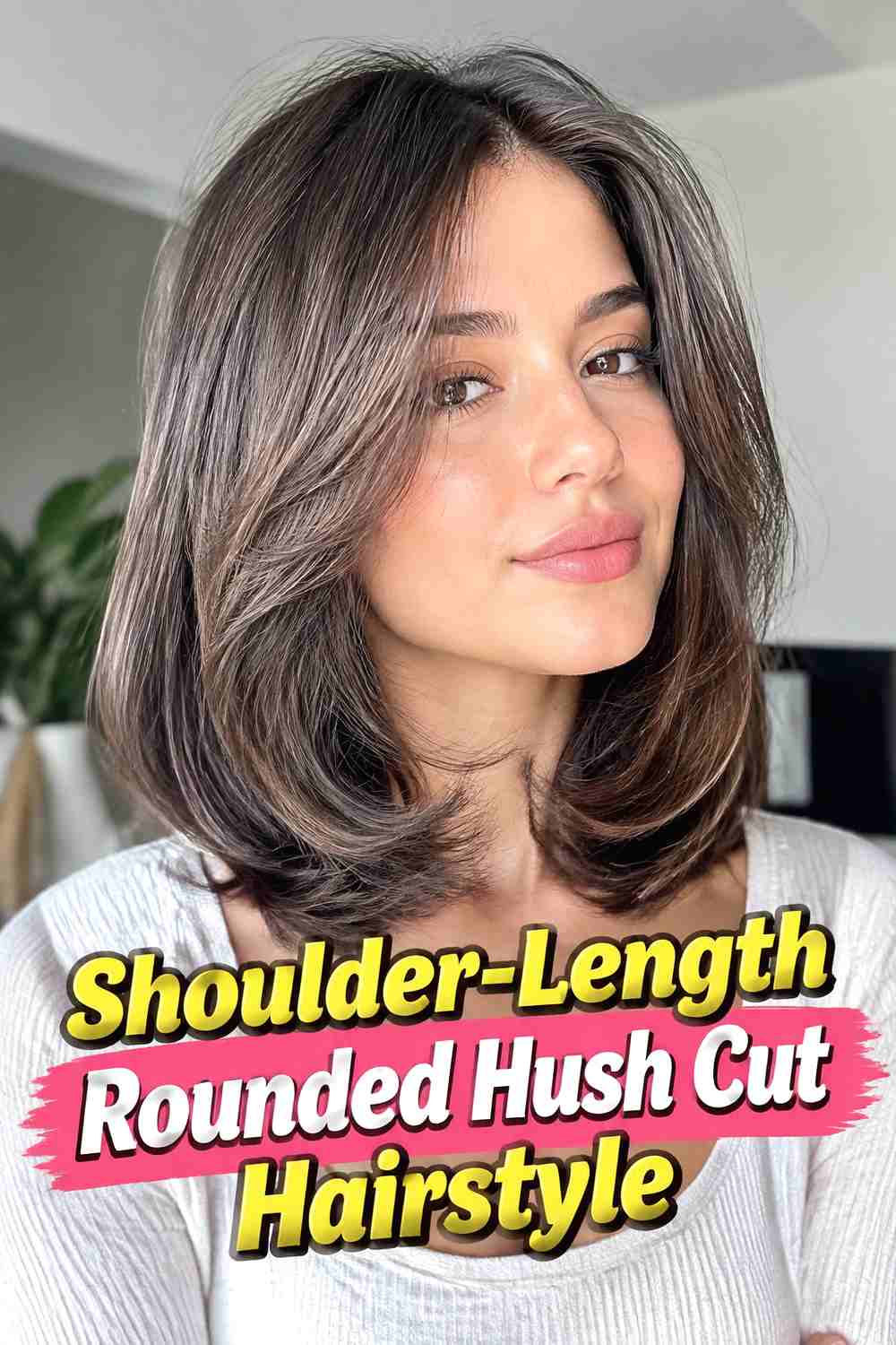8. Shoulder Length Rounded Hush Cut Hairstyle