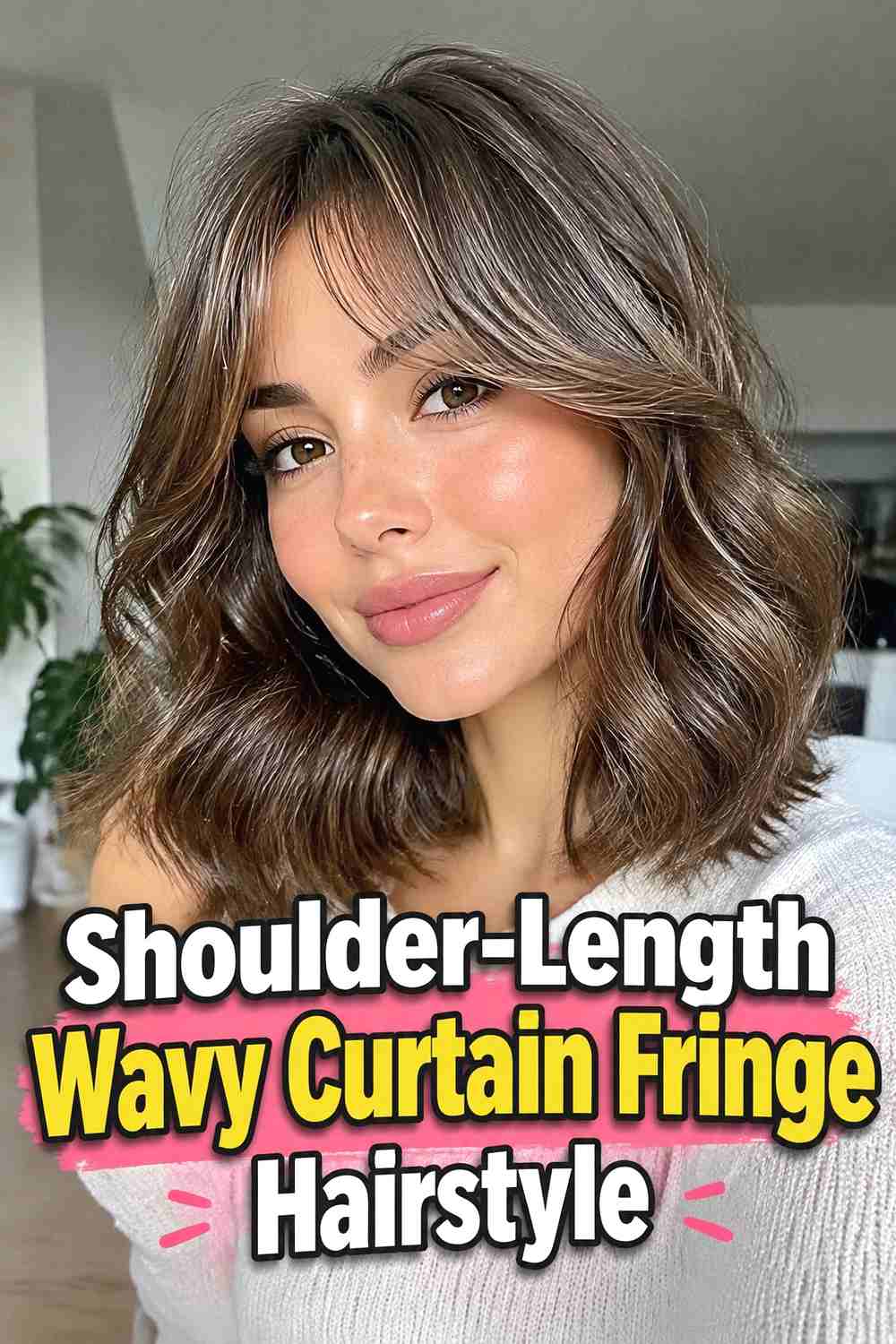 13 Wavy Curtain Fringe Hairstyle Ideas