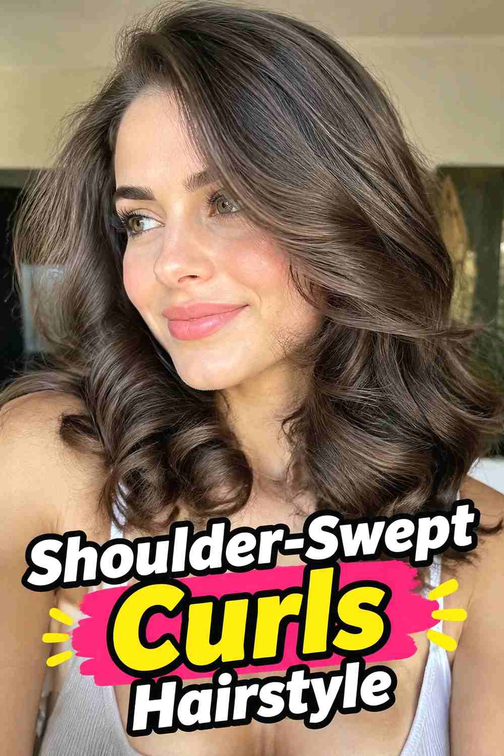 11. Shoulder Swept Curls Hairstyle