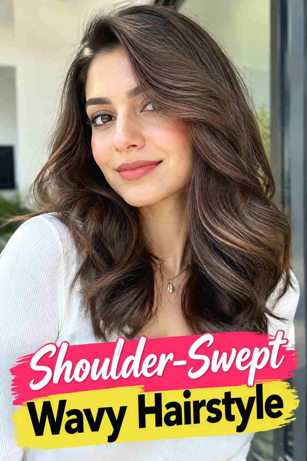 11. Shoulder Swept Wavy Hairstyle