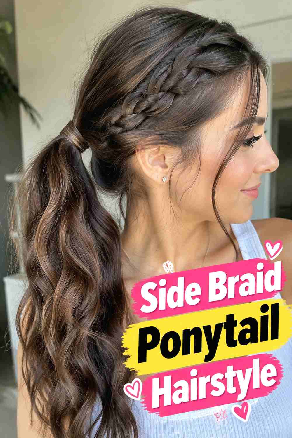 12. Side Braid Ponytail Hairstyle