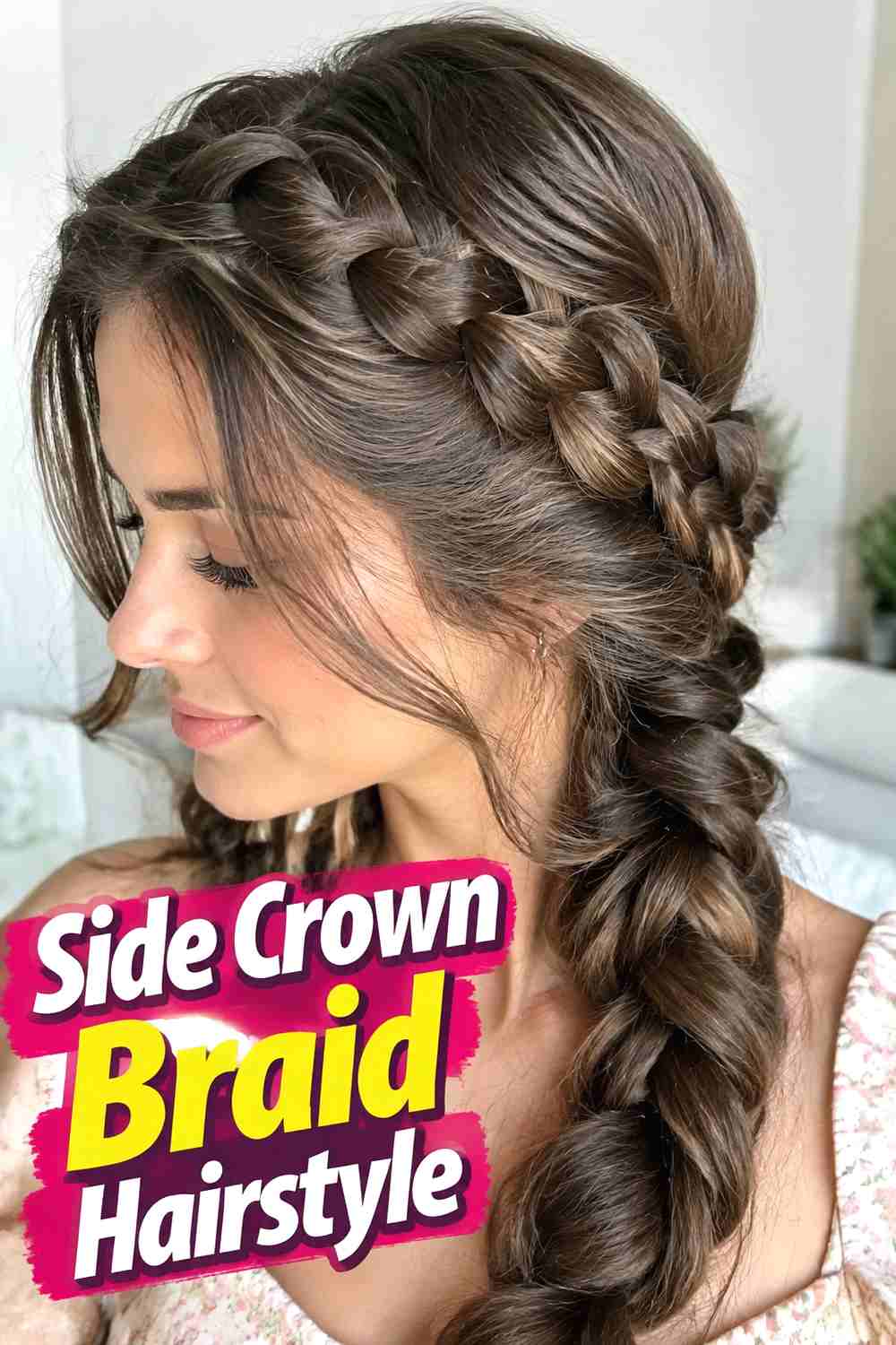 9. Side Crown Braid Hairstyle