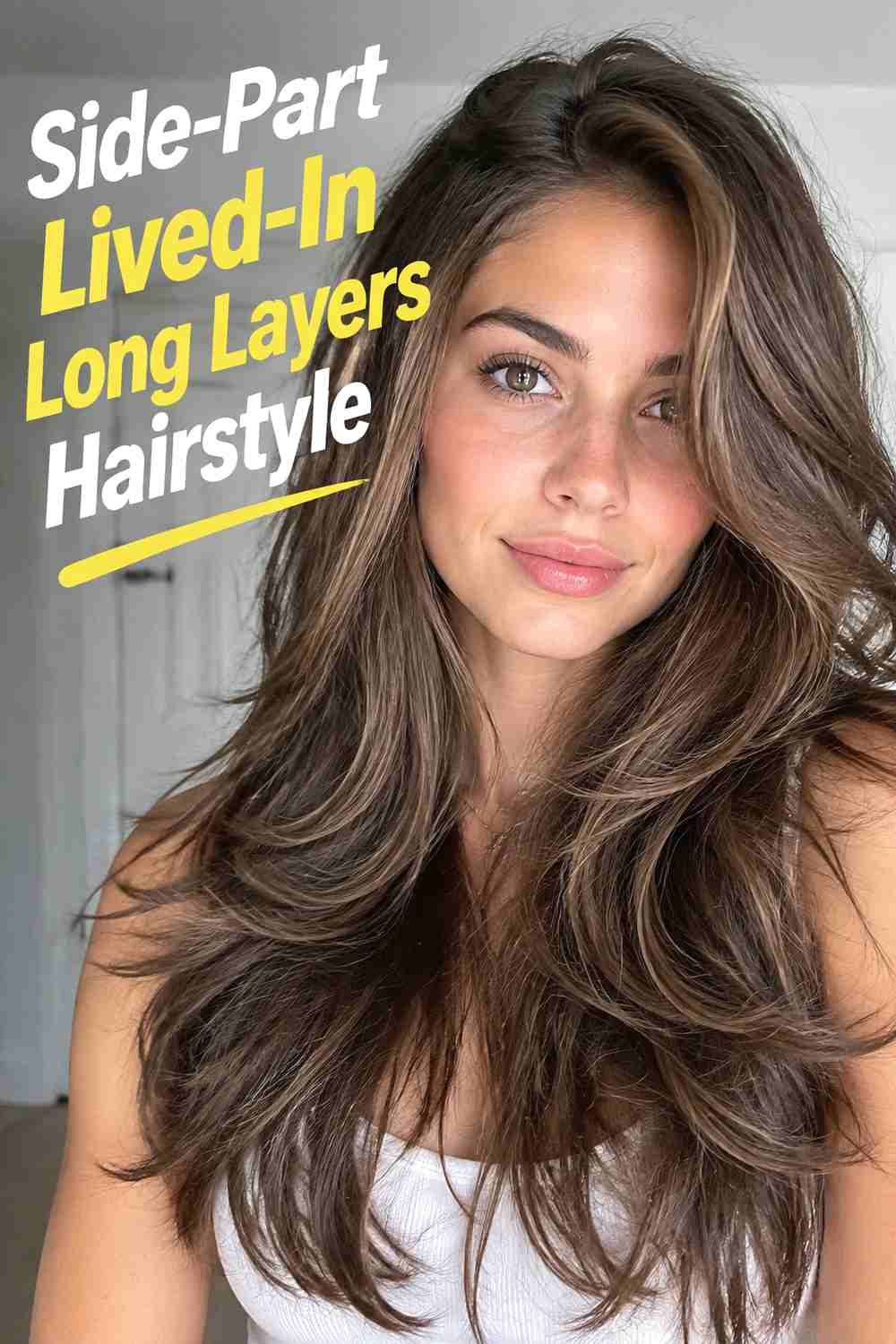 4. Side Part Lived In Long Layers Hairstyle