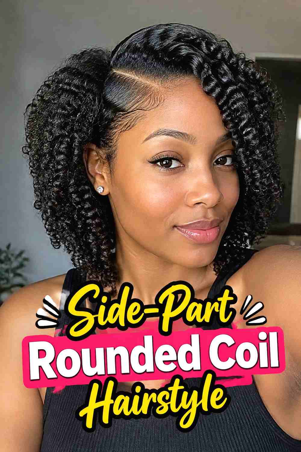 3. Side Part Rounded Coil Hairstyle