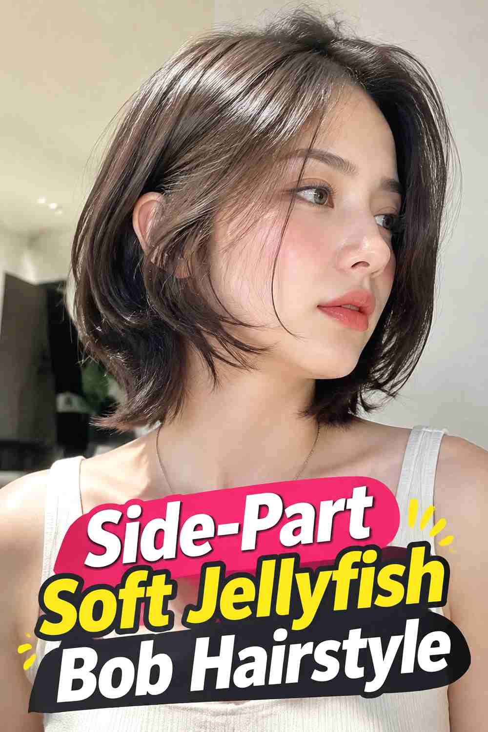3. Side Part Soft Jellyfish Bob Hairstyle