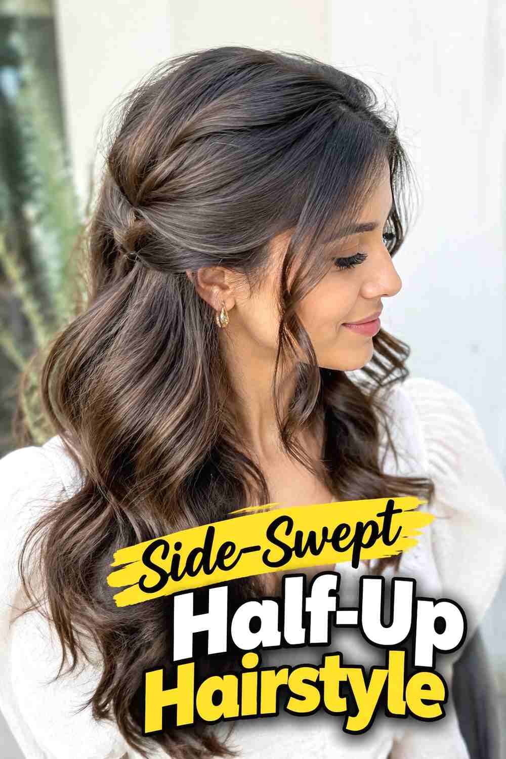 10. Side Swept Half Up Hairstyle