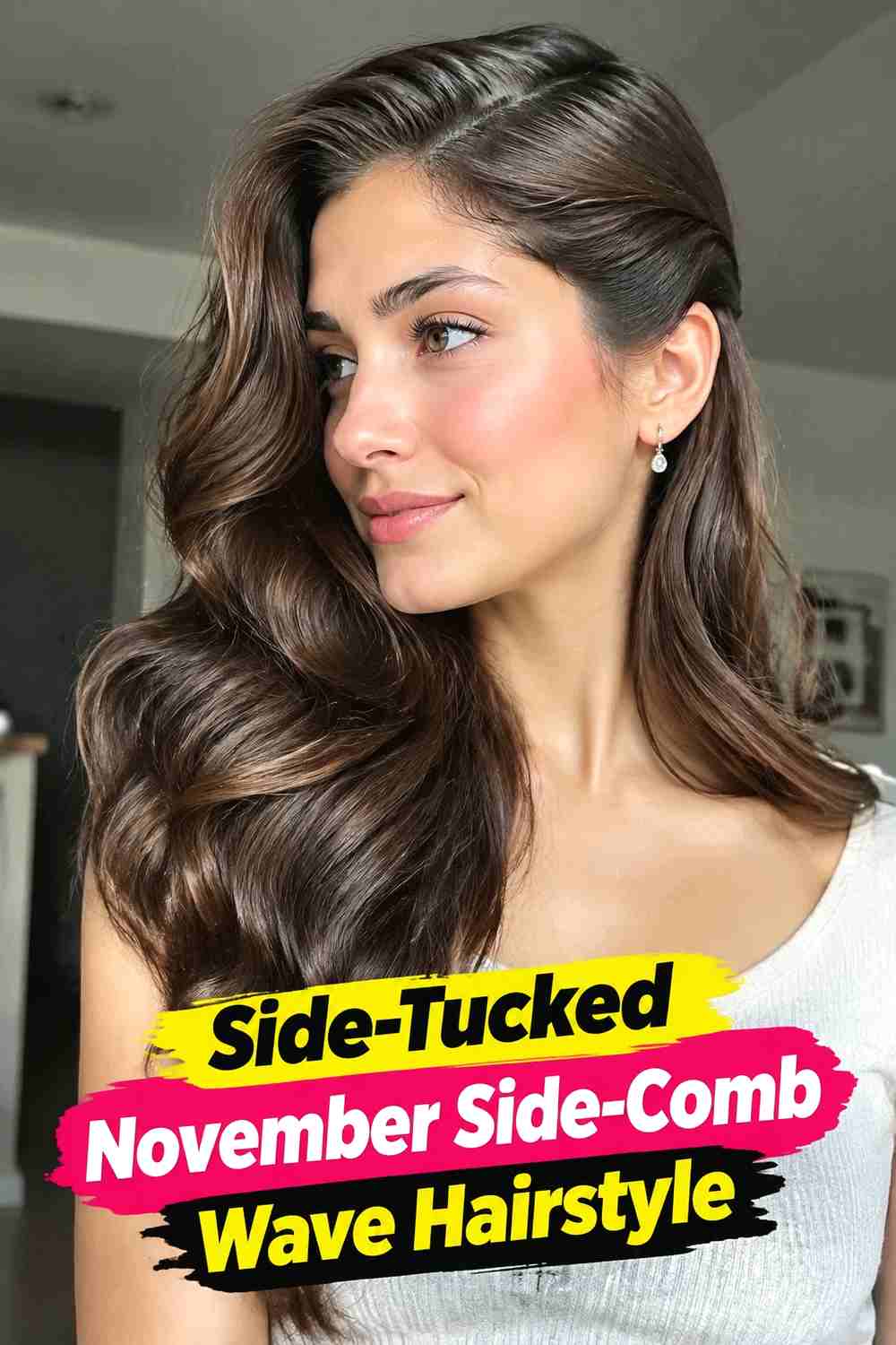 12. Side Tucked November Side Comb Wave Hairstyle