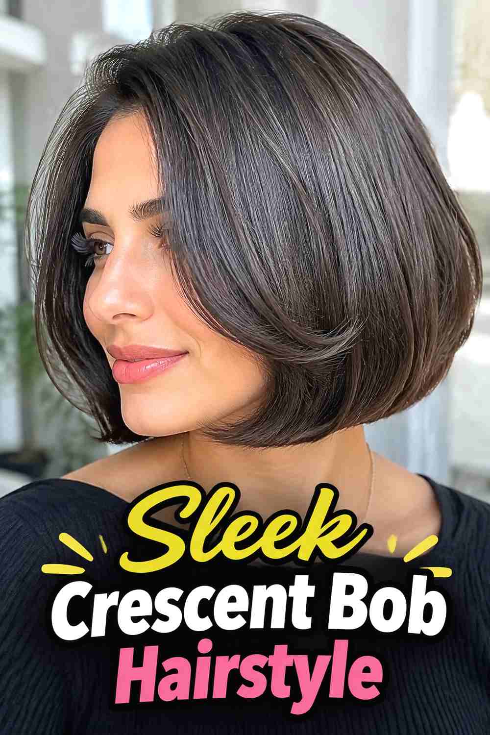 11. Sleek Crescent Bob Hairstyle