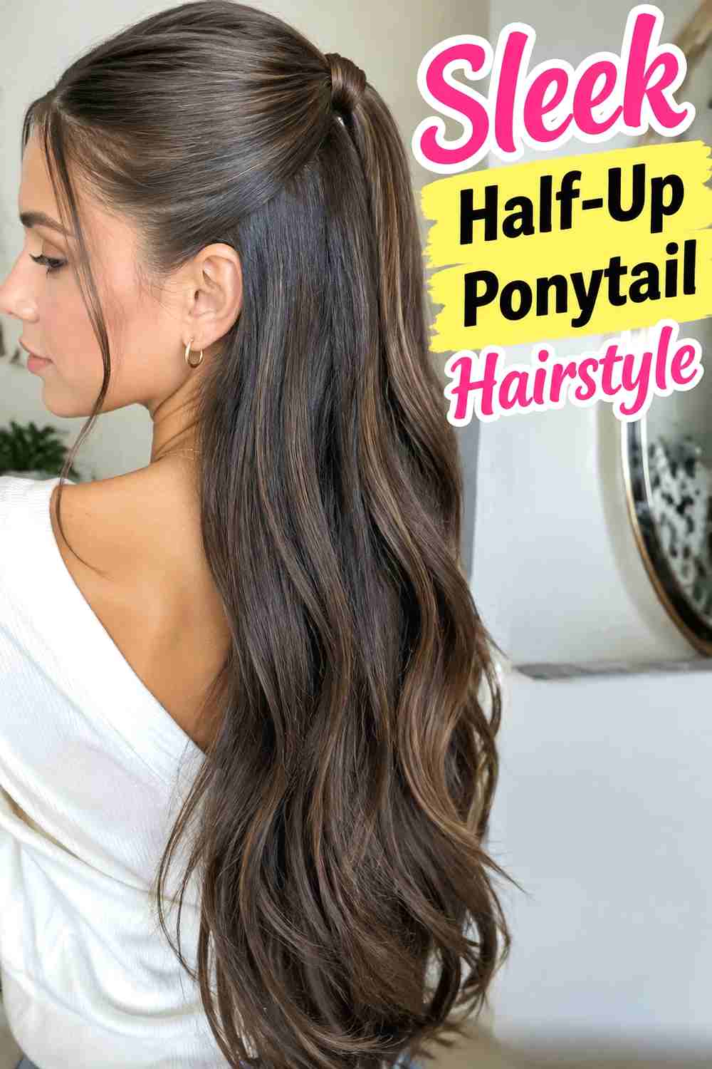7. Sleek Half Up Ponytail Hairstyle