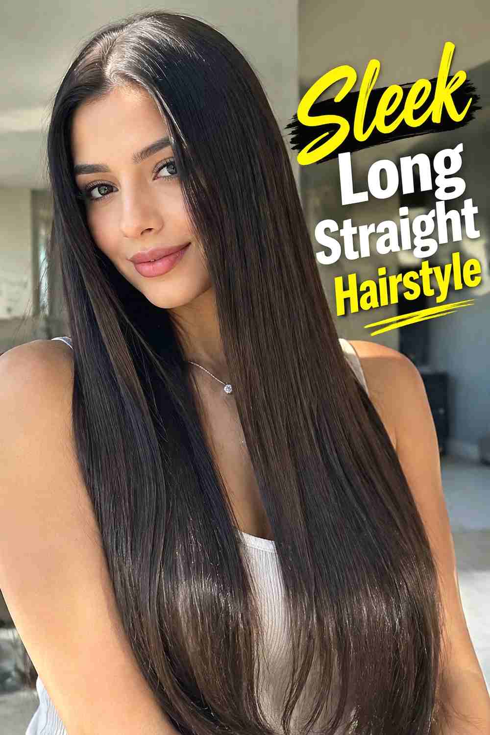 14. Sleek Long Straight Hairstyle