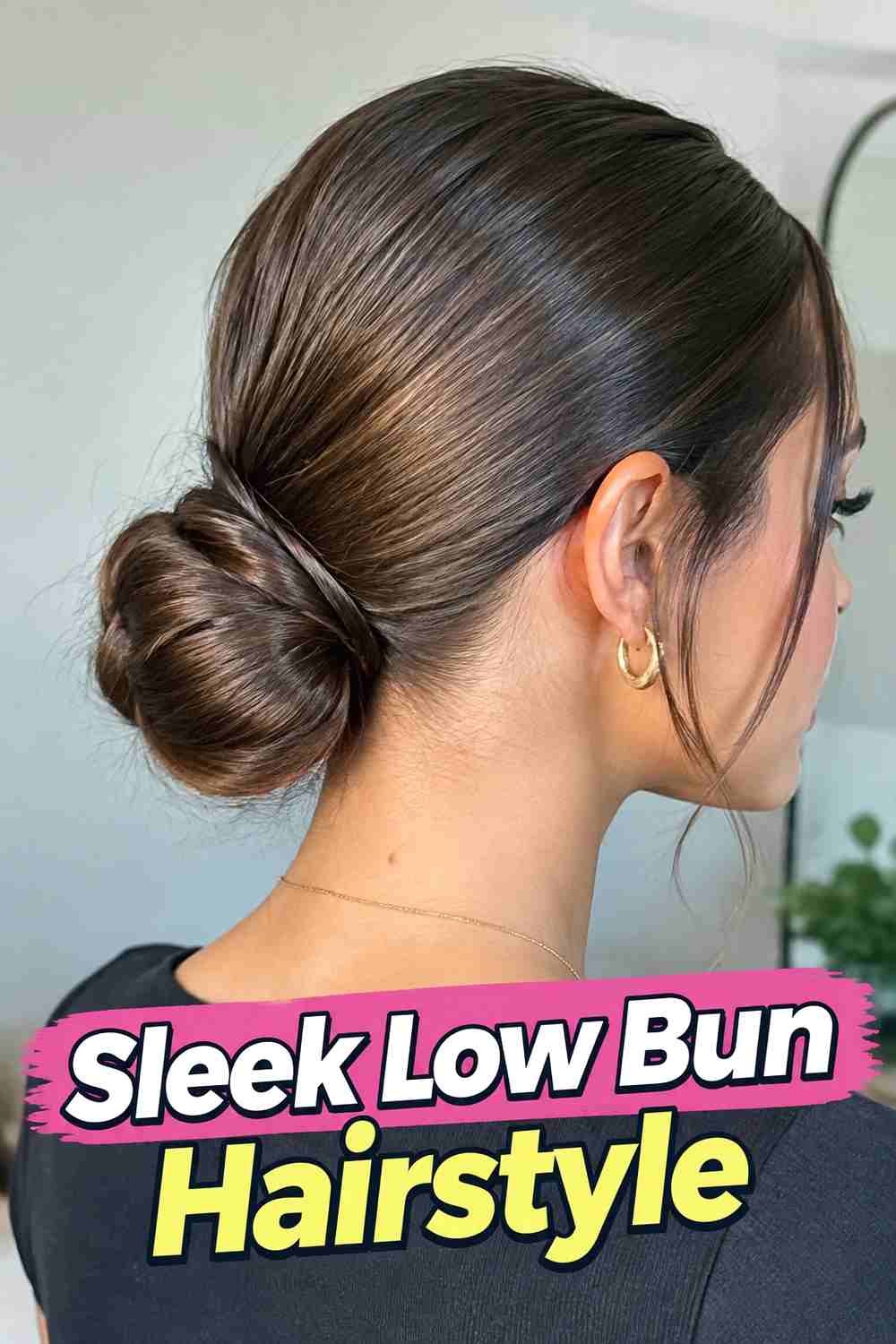 1. Sleek Low Bun Hairstyle