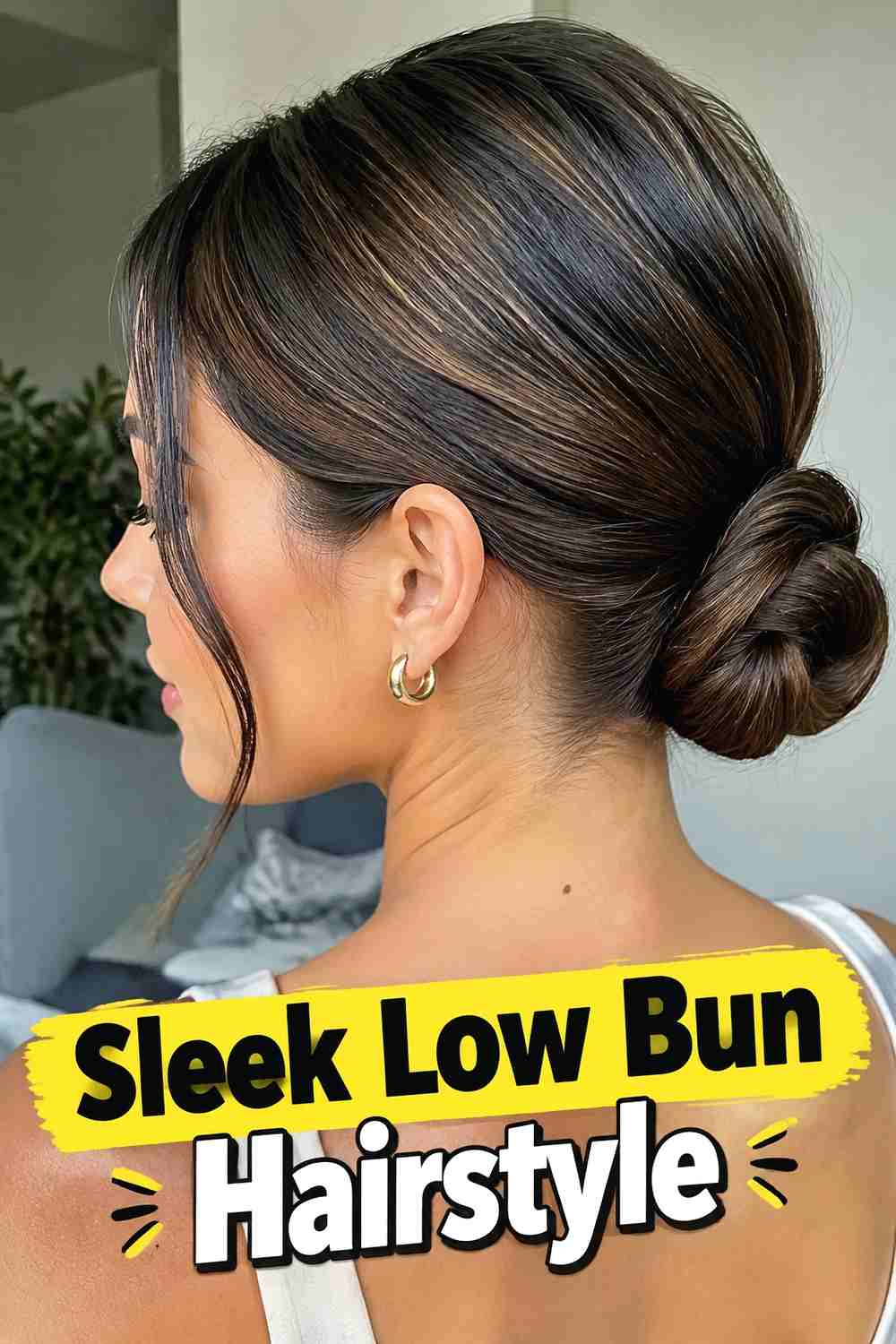 1. Sleek Low Bun Hairstyle
