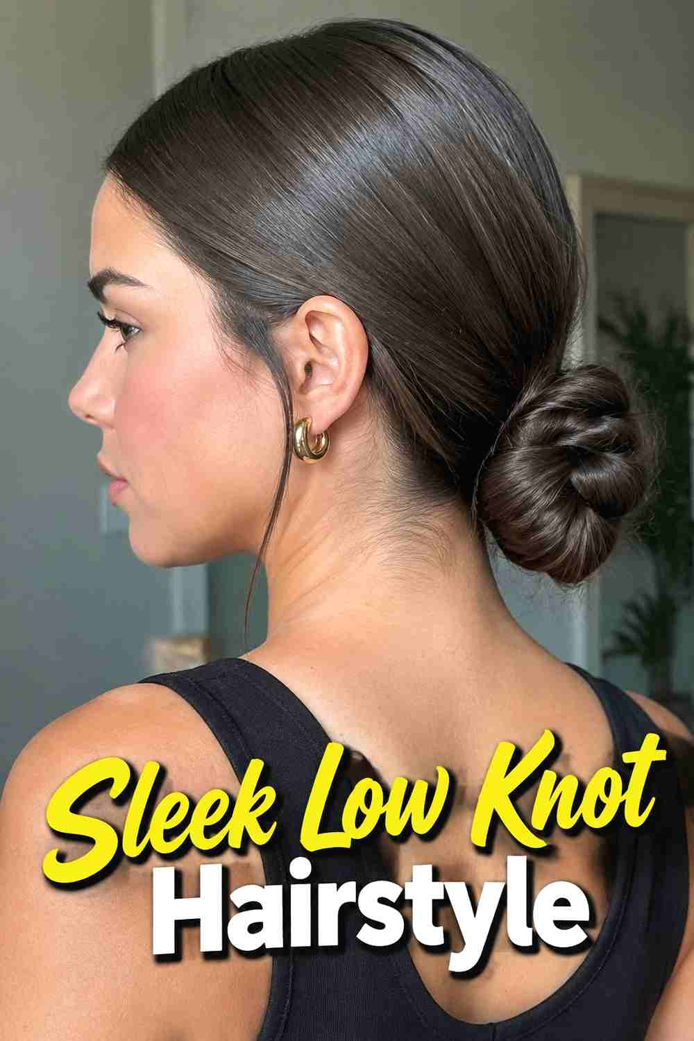 1. Sleek Low Knot Hairstyle