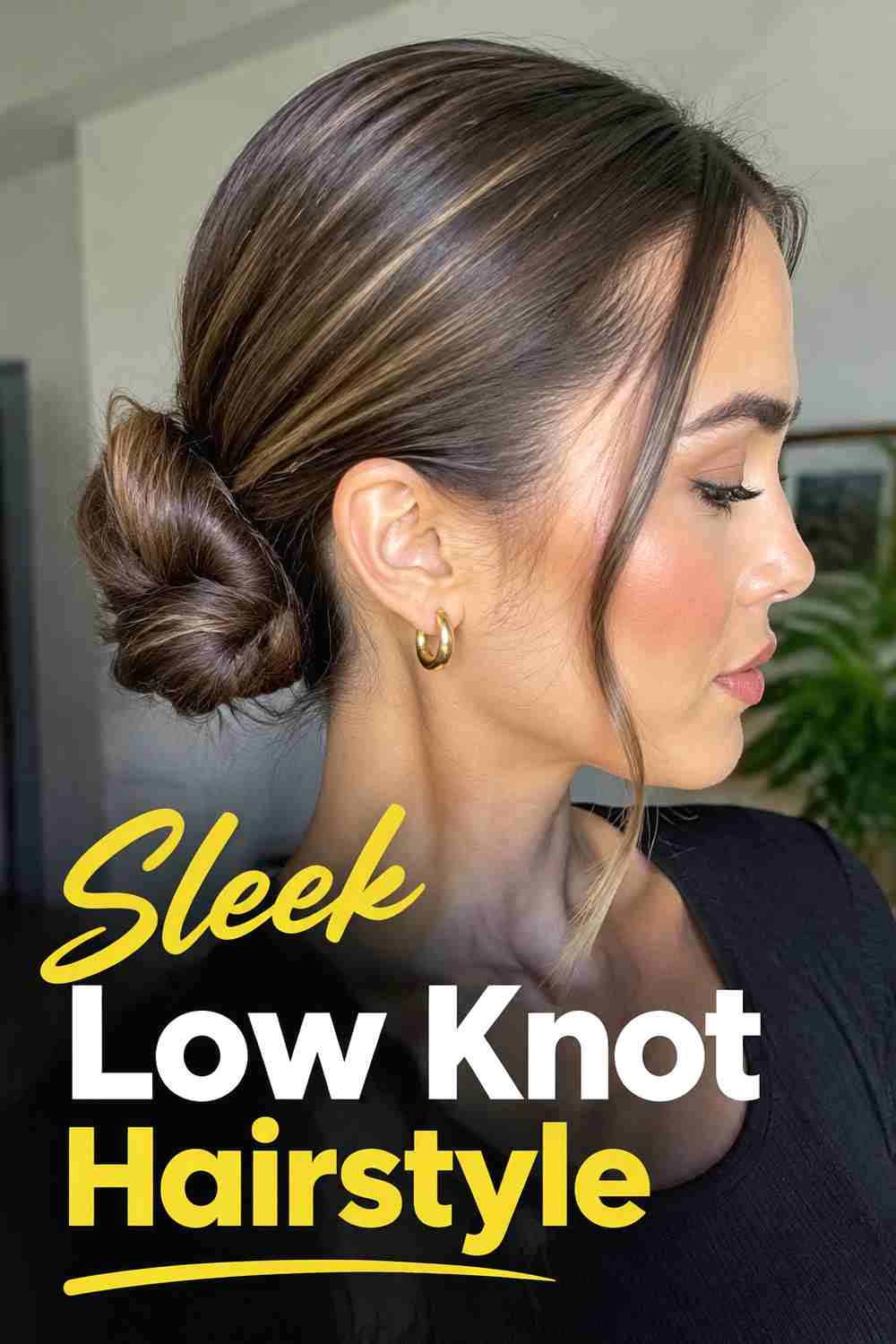 12. Sleek Low Knot Hairstyle